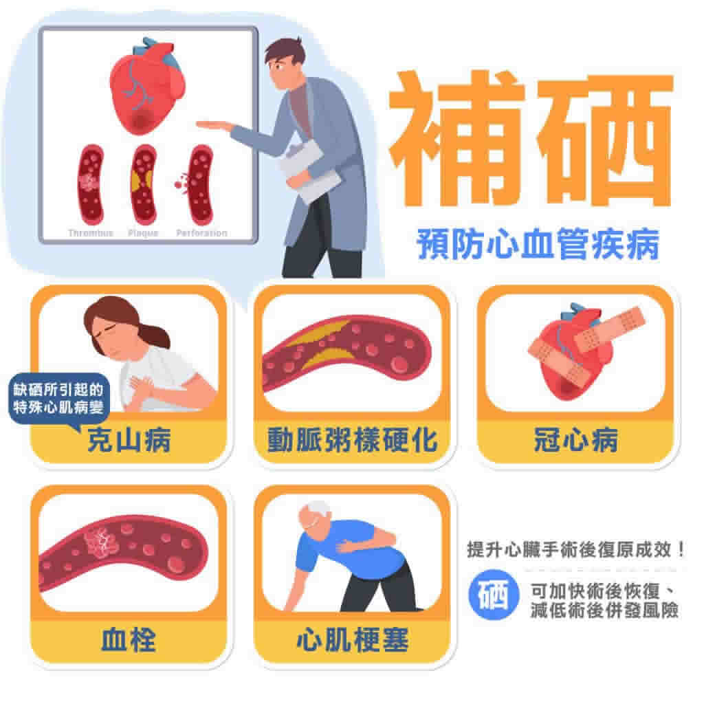 缺硒會致病！補硒術後恢復快、預防心血管疾病一把罩